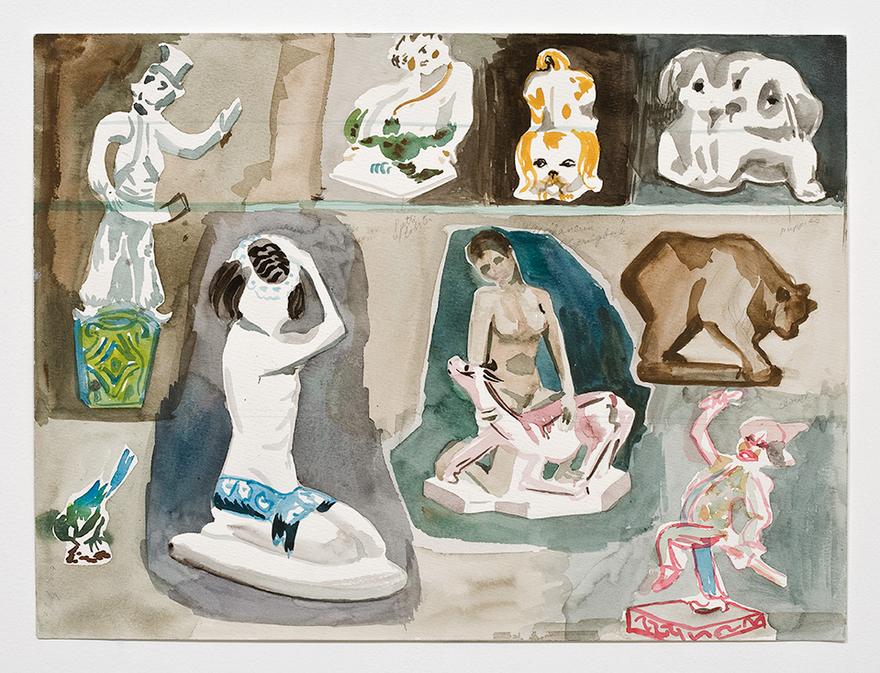 Pervert's Paradise , 2004, gouache and graphite on paper, 12 x 16 in, 30.5 x 40.6 cm.