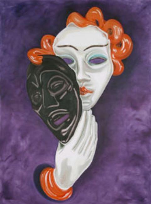Comedia , 2006, oil on canvas, 86 x 64 x 1.5 in, 218.4 x 162.6 x 3.8 cm.