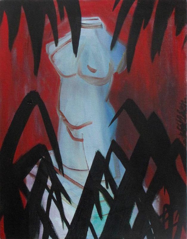 Untitled (Red Torso) , 2005, oil on canvas, 22 x 17 in, 55.9 x 43.2 cm
