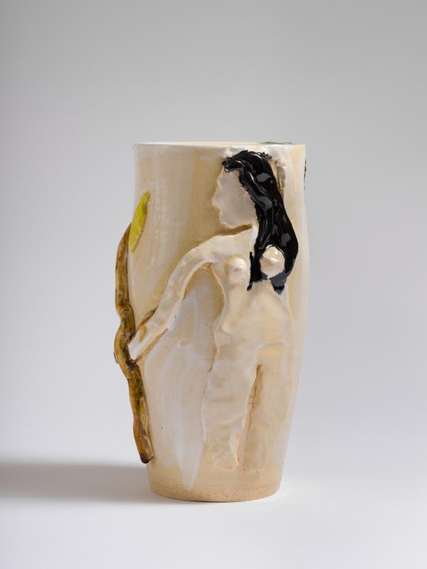 Woman With Tree, 2020. Glazed ceramic, 9.75 x 5.5 x 5.5 in.