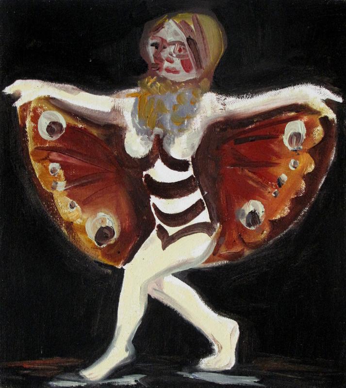Butterfly Sketch , 2008, oil on canvas, 9 x 10 in, 22.9 x 25.4 cm