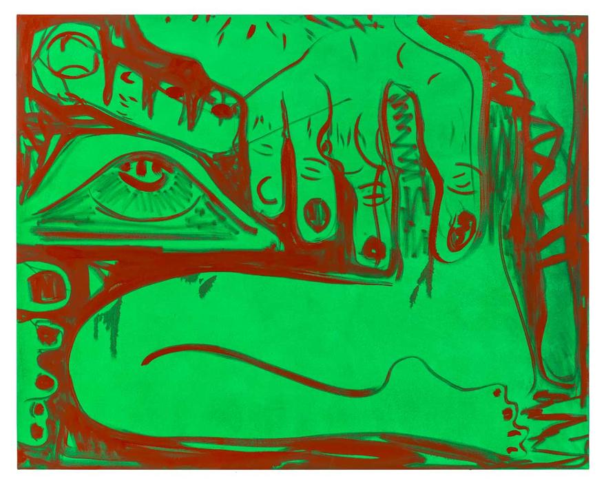 Green Machine #2 (Cad) , 2013, oil on canvas, 62 x 78 x 1.5 in, 157.48 x 198.12 x 3.81 cm.