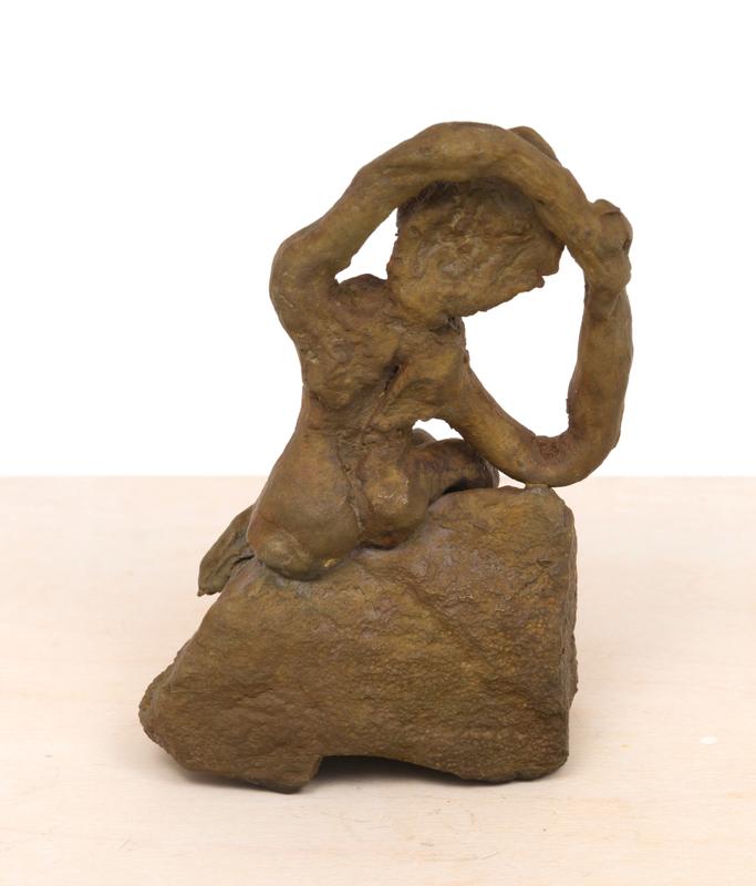 Narcissus , 2023, bronze, Ed. 2/7 2AP, each treated uniquely, 5 1/4 x 5  x 5 1/2in, Marble base: 3/4 x 5 x 5 1/2 in.