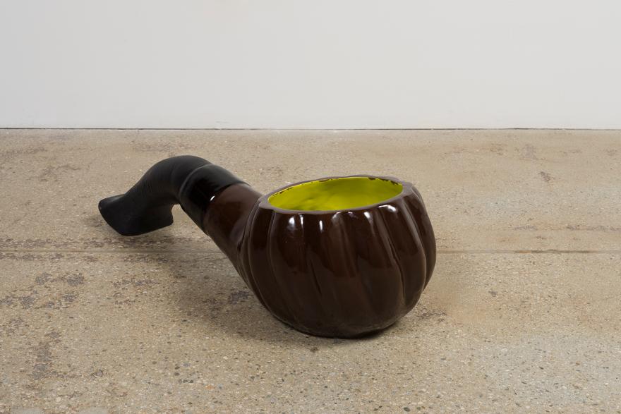 Fluted Pipe 1.3 , 2015. Ceramics, 38 x 16 x 11 in (96.5 x 40.6 x 27.9 cm).