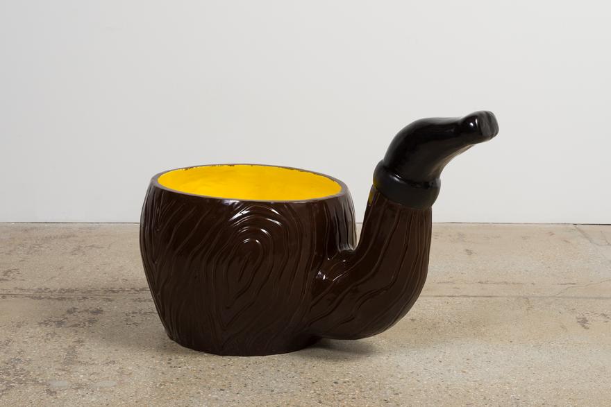 Wood Pipe 1.1,  2015. Ceramics,  42 x 26 x 22in (106.7 x 66 x 55.9 cm).