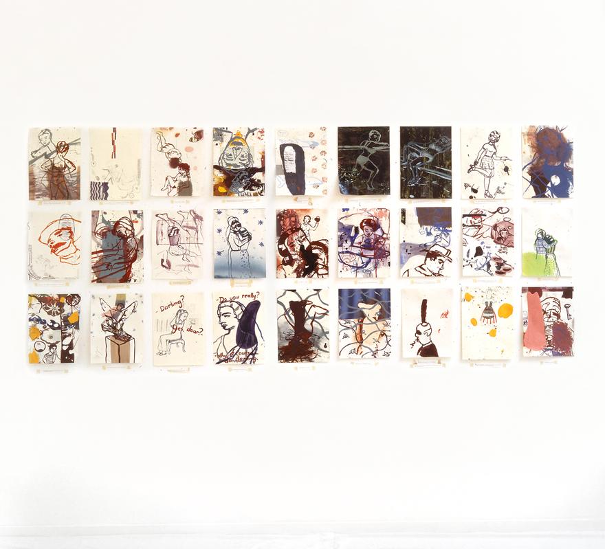 Student work at De Ateliers, Amsterdam, c. 1993-95, mixed media on paper, dimensions unknown