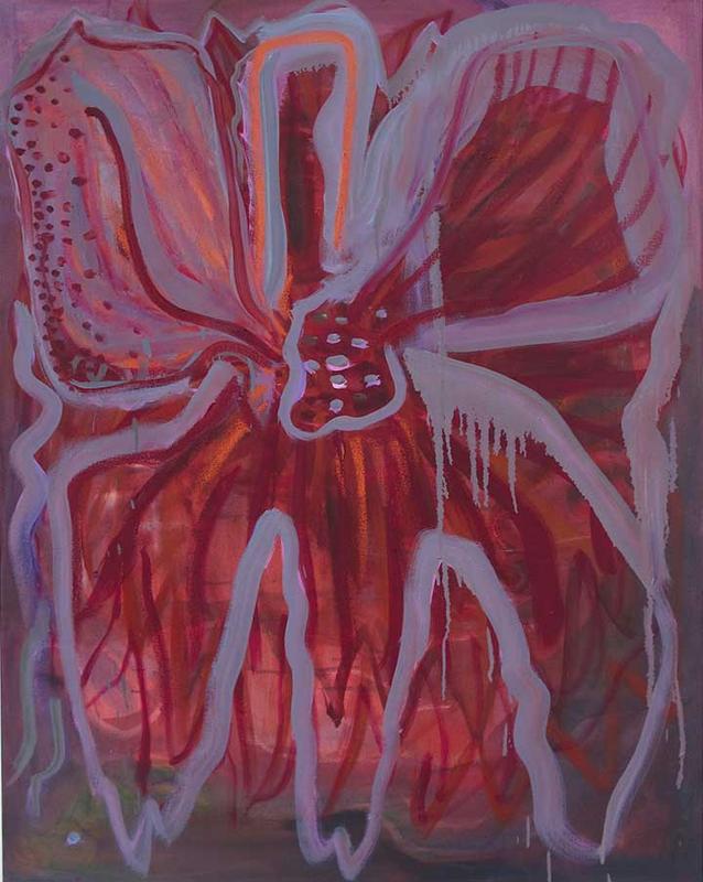 Letting Go (Gray, Lavender, Copper) 2014. Oil on canvas, 48 x 38 in, 121.9 x 96.5 cm