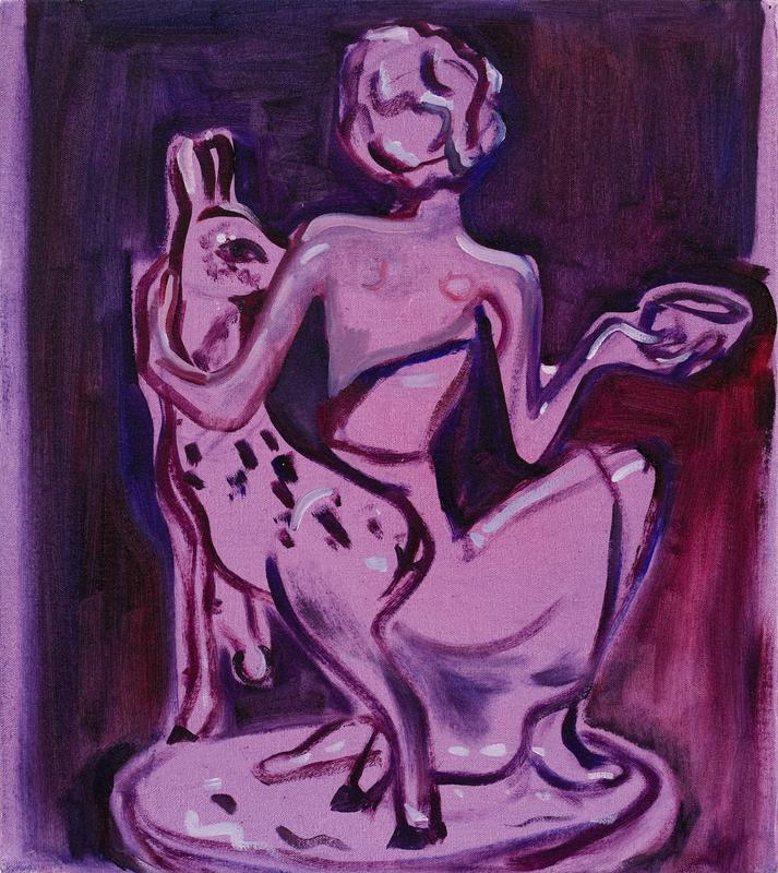 Purple Deer , 2007, oil on canvas, 18 x 16 in, 45.7 x 40.6 cm.