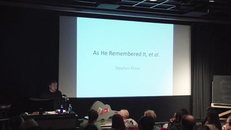 Stephen Prina  'As He Remembered It