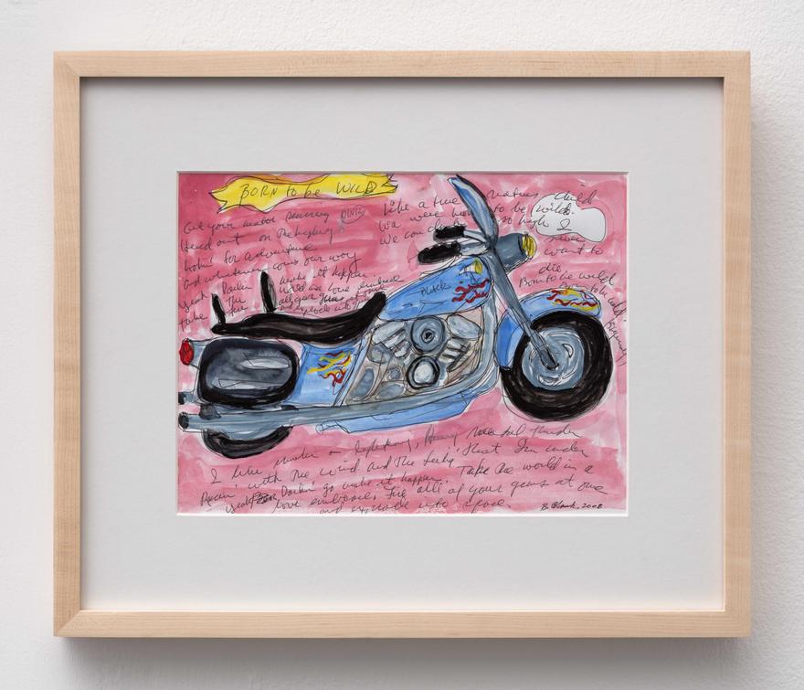 Bette Blank , Born to be Wild , 2008. Gouache on paper. 15 1/4 x 12 1/2 inches.