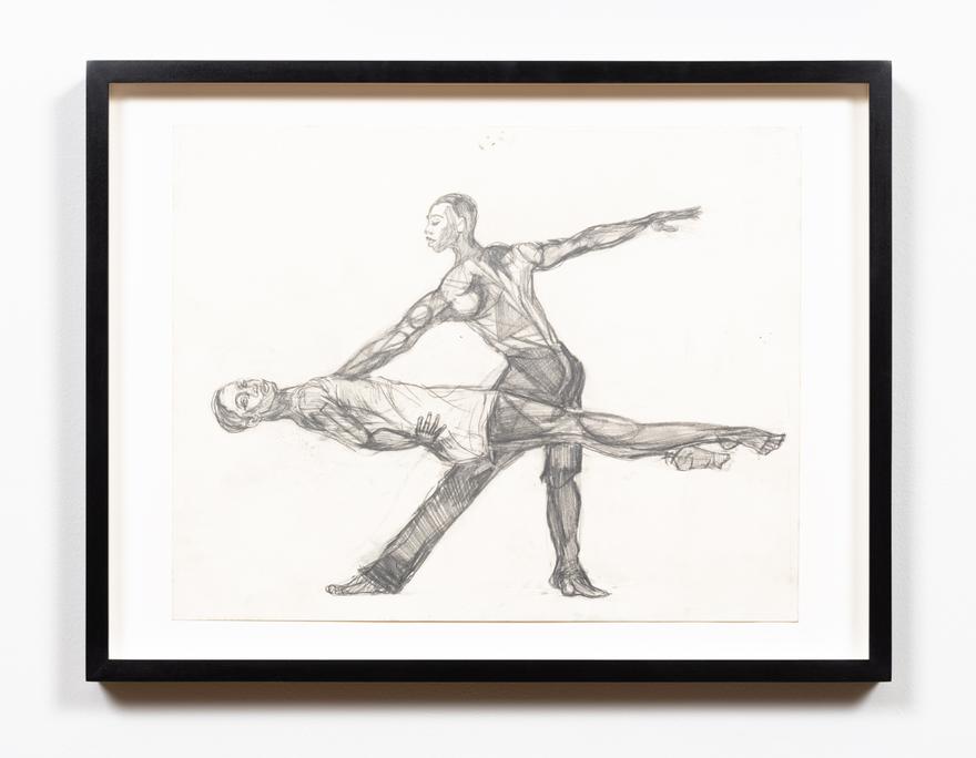 Sydney Vernon ,   Dance with me II , 2023. Graphite on paper. 11 x 14 inches.