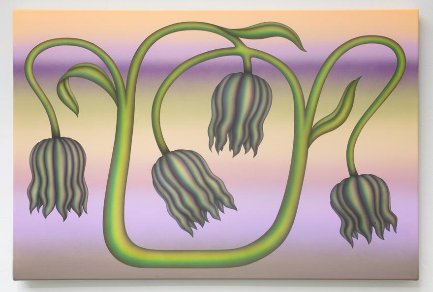 Molly Greene,  Permanent Wilting Point , 2021. Acrylic on canvas. 24 x 36 inches.