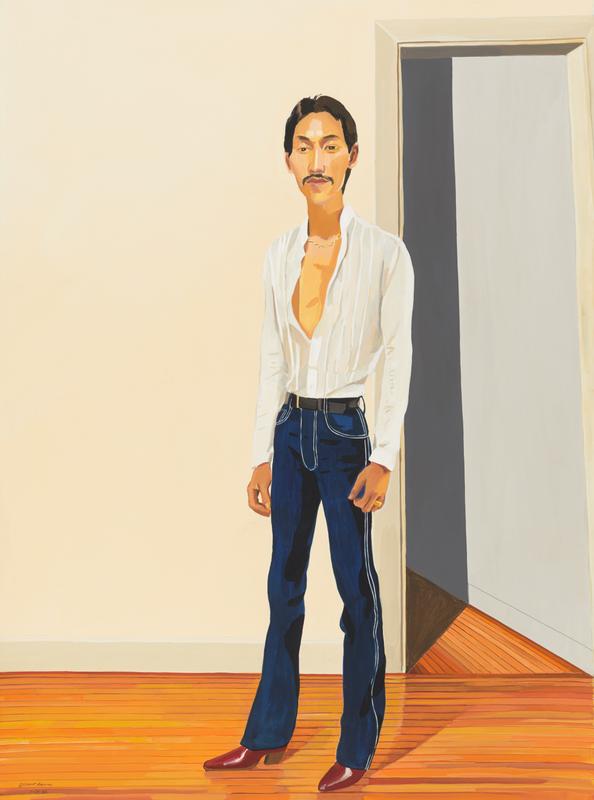 Gilbert Lewis , Untitled (Designer Jeans) , 1982. Gouache on paper. 30 x 22 inches.