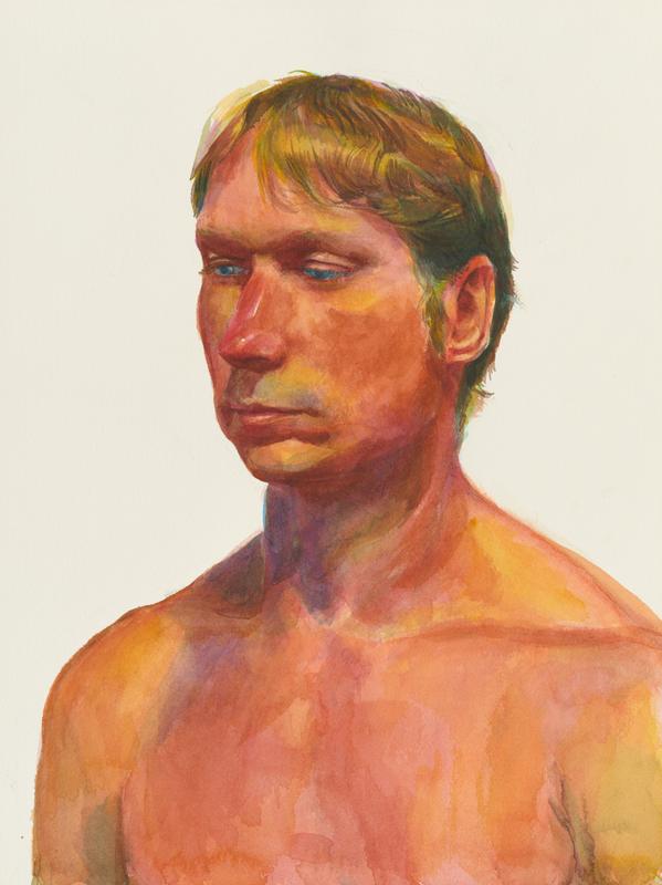Gilbert Lewis , Untitled (Portrait 2) , c. 1980. Gouache on paper. 16 x 12 inches.