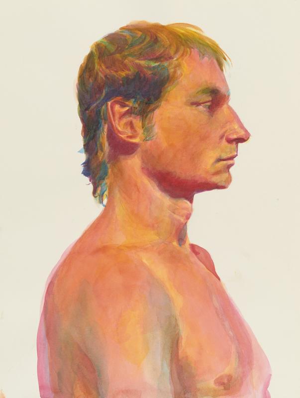 Gilbert Lewis , Untitled (Portrait 4) , c. 1980. Gouache on paper. 16 x 12 inches.