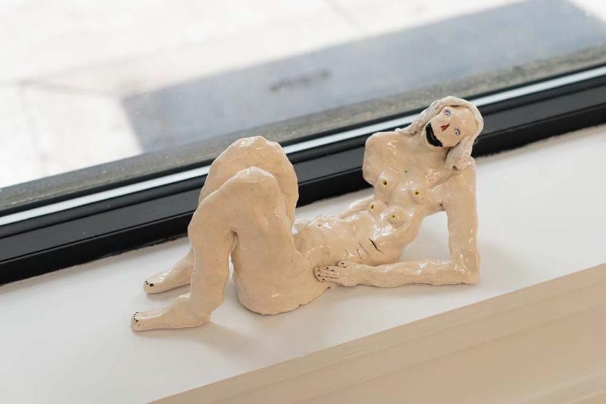 Chelsey Pettyjohn , Exchanging the Experience , 2019. Ceramic. 12 x 5 x 5 1/2 inches.