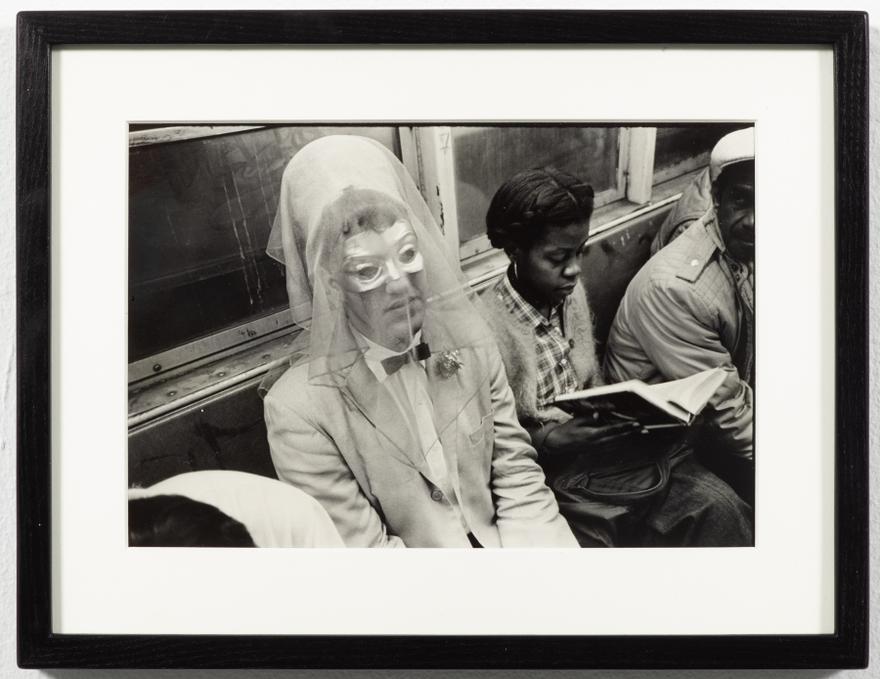 Stanley Stellar ,   Halloween Subway , 1984. Gelatin silver print. 8 x 10 inches.