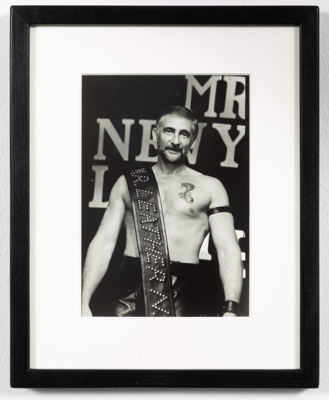 Stanley Stellar ,   Mr. NY Leather Daddy I , 1987. Gelatin silver print. 7 x 5 inches.