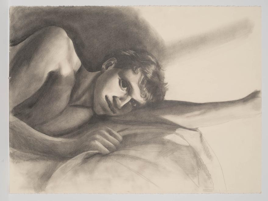Gilbert Lewis,  Untitled (Laying Man) , c. 1980.