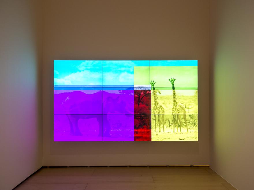 Time Compressed , 2017 Nine (9) monitor videowall Installation view, Guggenheim Bilbao, Bilbao, Spain 2018