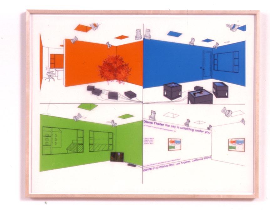 1301PE Drawing #1 , 2001 Mylar with ink, graphite, pantone film and ink jet prints