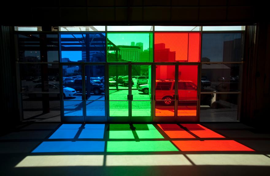 RGB Window for MOCA , 2001 Lee Filters Installation view, Museum of Contemporary Art, Los Angeles, CA, 2009 