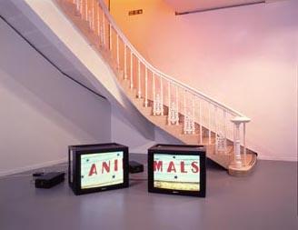 A Series of Events , 2003 Two (2) video monitors, two (2) media players, one (1) synchronizer Dimensions Variable Installation view, Haunch of Venison, London, 2003