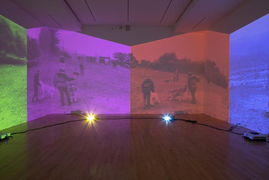 China , 1995 Six (6) video projectors, six (6) media playersr, Lee filters and existing architecture Dimensions variable Installation view, Los Angeles County Museum of Art, Los Angeles, California, 2015