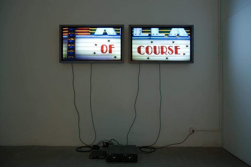 A Series of Events , 2003 Two (2) video monitors, two (2) media players, one (1) synchronizer Dimensions variable Installation view, Galleria Emi Fontana, Milan Italy