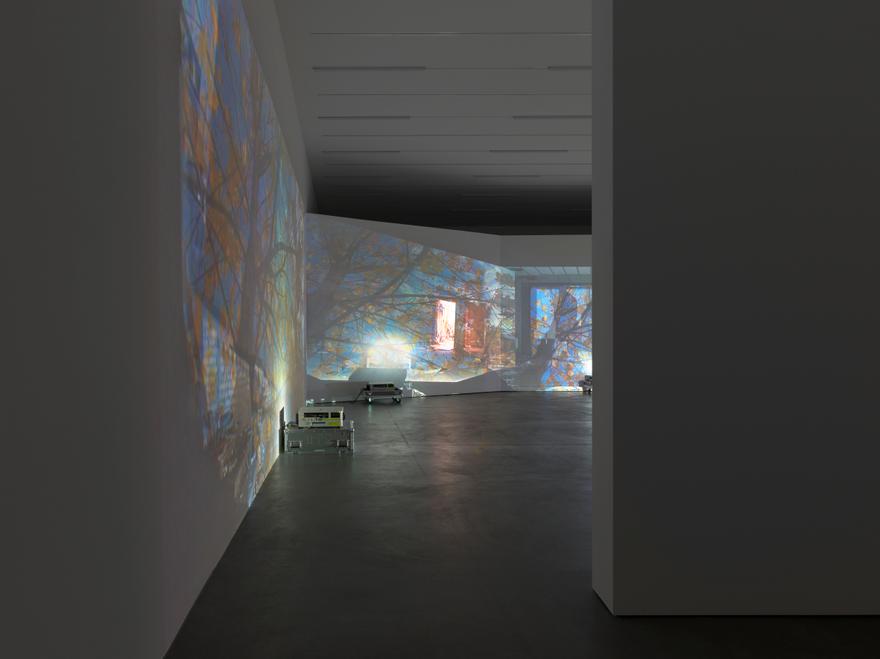 Chernobyl Redux (2023),  2023 Six (6) video projectors, six (6) media players, Lee filters Dimensions variable Installation view, Luma Westbau, Zurich, 2024 Photo by Annik Wetter