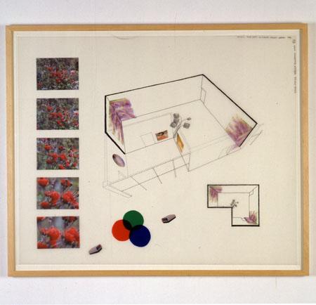 Beyler Foundation Drawing #2, 2002 Mylar with ink, graphite, pantone film and ink jet prints 