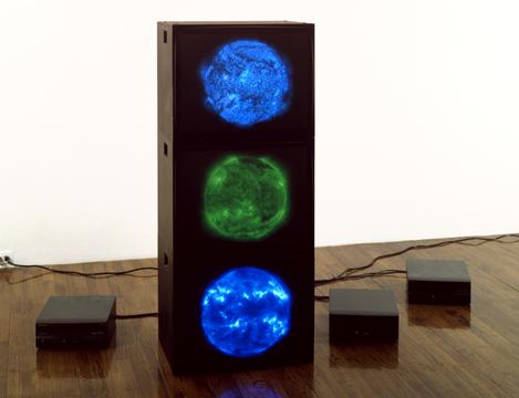 Blue Green Cyan Suns