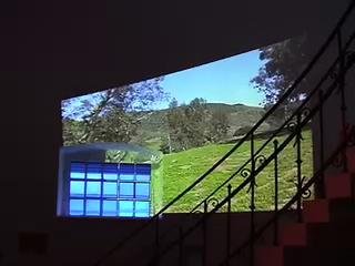 Broken Circle , 1997 Six (6) video projectors, one (1) video monitor, six (6) media players, one (1) synchronizer and Lee Filters Dimensions variable Installation view, Museum Fur Gegenwartskunst, Siegen, 2001 - 2005