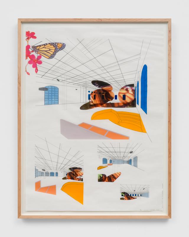 "Printemps de Septembre" Toulouse #2 , 2005 Mylar with ink, graphite, pantone film and ink jet prints  Unframed: 36.25 x 26.75 inches (92 x 68 cm)  Framed: 39 x 30 x 1.25 inches (99.1 x 76.2 x 3.2 cm)