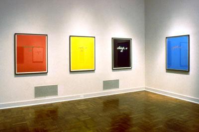 A Mouse is a Cat is a Chimp is a Girl (CMYK), 1996 4 Iris Prints 34 x 46 inches each  Installation view, Portland Museum of Art, Portland OR, 1996 