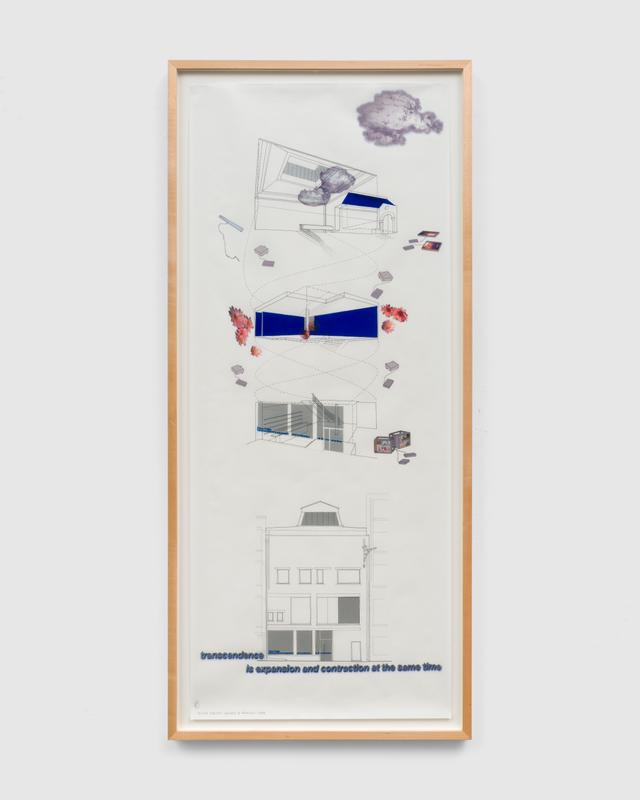 Haunch of Venison Drawing #3 , 2003 Mylar with Ink, graphite, pantone film and ink jet prints 44 x 18 Inches (111.8 x 45.7 cm) Photo by Fredrik Nilsen