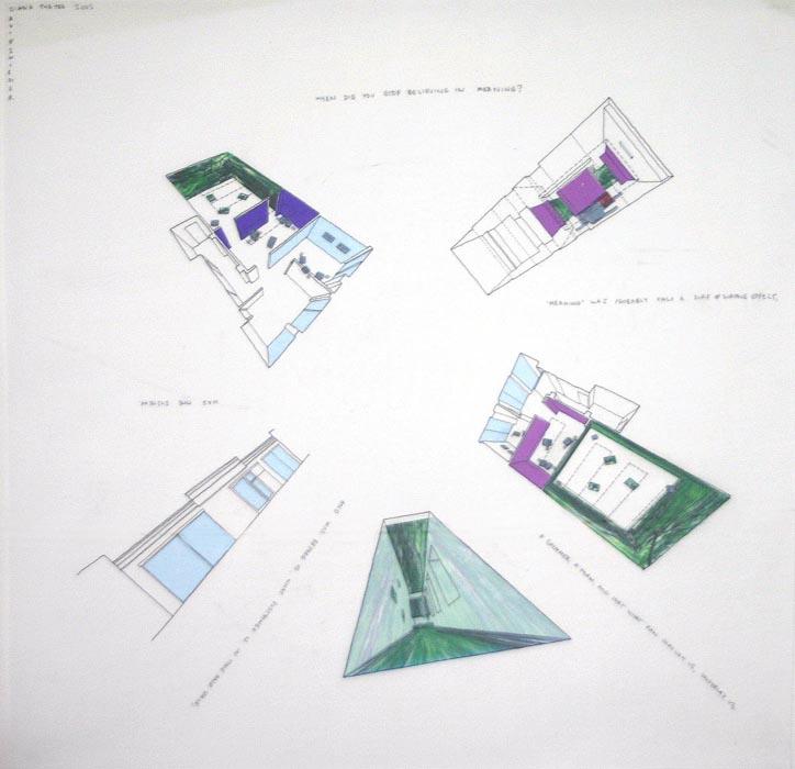 David Zwirner Drawing #2 , 2005 Mylar with Ink, graphite, pantone film and ink jet prints