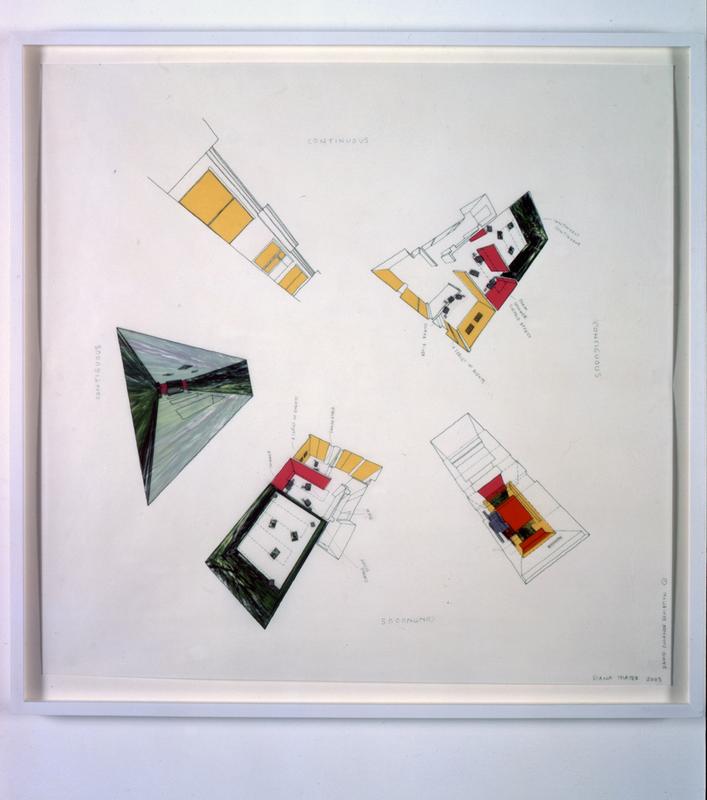 David Zwirner Drawing #1 , 2005 Mylar with Ink, graphite, pantone film and ink jet prints 