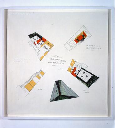 David Zwirner Drawing #4 , 2005 Mylar with Ink, graphite, pantone film and ink jet prints