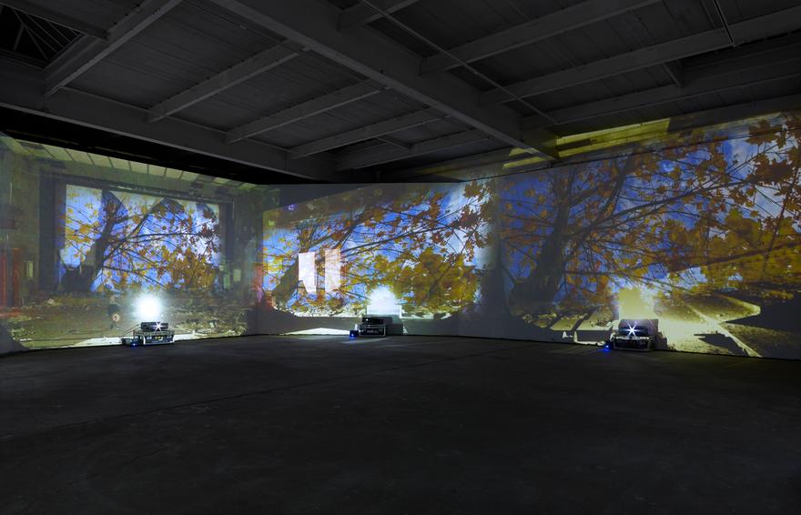 Chernobyl, 2011 Six (6) video projectors, six (6) media players, Lee filters Dimensions variable Installation view, David Zwirner, New York, 2012