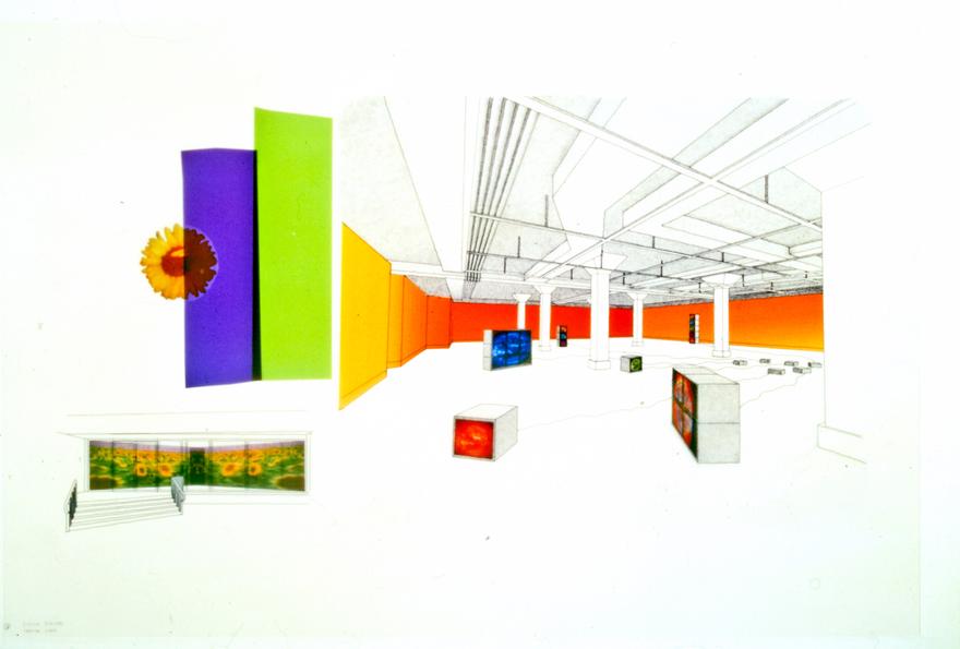 Tensta Konsthall, Sweden, December 2000, #2 Mylar with ink, graphite, pantone film and ink jet prints