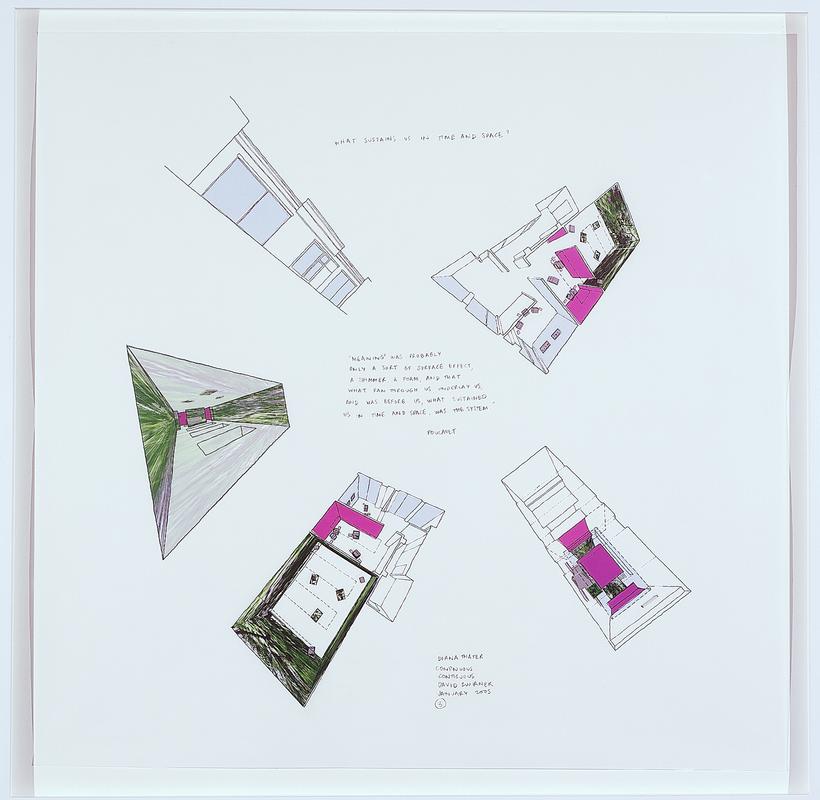 David Zwirner Drawing #3, 2005 Mylar with INk, graphite, pantone film and ink jet prints 