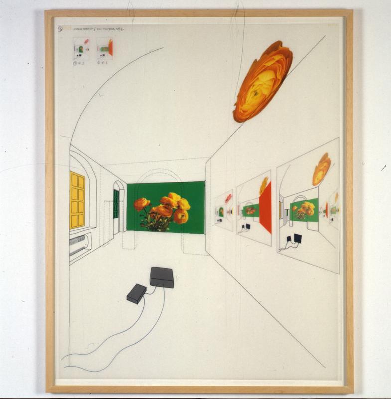 Emi Fontana Drawing #3 , 2002 Mylar with ink, graphite, pantone film and ink jet prints 