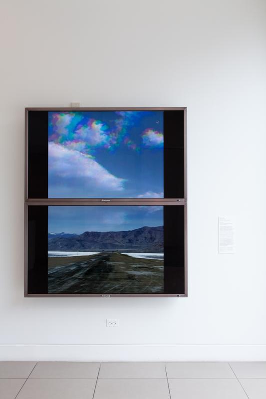 Foam , 1997 Two (2) flat panel monitors, two (2) media players  Dimensions variable Installation view, DePaul Art Museum, Chicago, Illinois