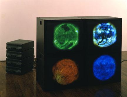 Four Color Videowall, 2000 Four (4) video monitors, four (4) media players, one (1) synchronizer Dimensions variable  