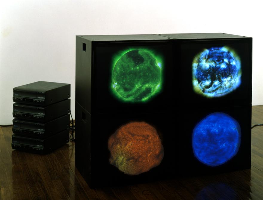 Four Color Videowall, 2000 Four (4) video monitors, four (4) media players Dimensions variable  