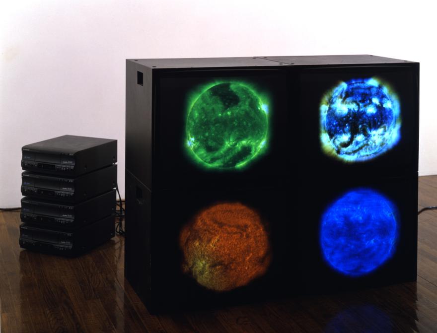 Four Color Videowall, 2000 Four (4) video monitors, four (4) media players, one (1) synchronizer Dimensions variable  
