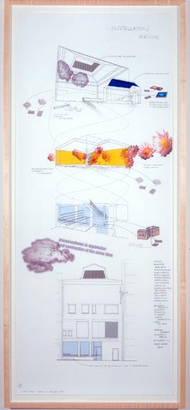 Haunch of Venison Drawing #1, 2003 Mylar with Ink, graphite, pantone film and ink jet prints  