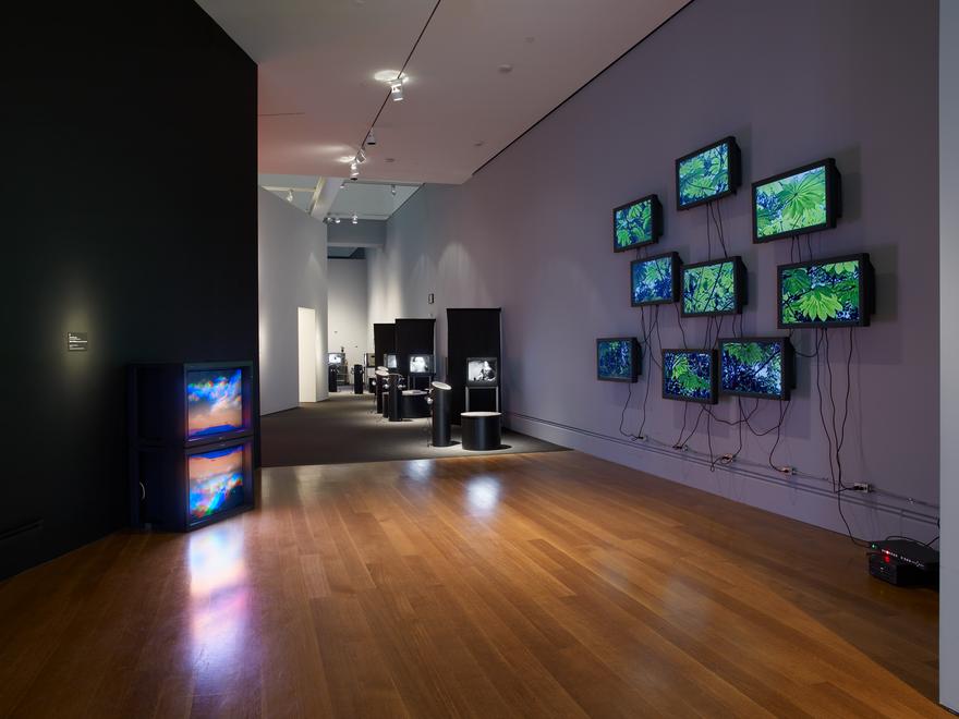 Surface Effect, 1997 Two (2) video monitors, two (2) media players Dimensions variable and Continuously Only , 2006 Nine (9) video monitors, one (1) media player, one (1) distribution amplifier Dimensions variable Installation view, "California Video" at the J Paul Getty Museum, Los Angeles, California, 2008