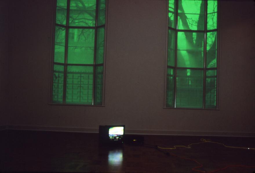 The Holy Mountain , 1996 One (1) video monitor, one (1) media player Dimensions variable Installation View, Portland Museum of Art, Portland OR, 1996 